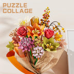 Mesiondy Eternity Flowers Bouquet Building Kit – 813 PCS DIY Artificial Floral Arrangement | Premium Brick System | Gift-Ready Box