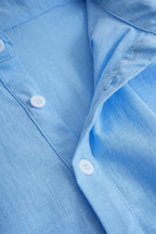 Men's Shirt Linen Shirt Summer Shirt Beach Wear Plain Vacation Casual Black White Blue Green Long Sleeve Lapel Spring & Summer Clothing Apparel