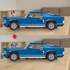 Mesiondy Classic GT Muscle Car Building Kit – 1680 PCS Premium Brick System | Vintage American Sport Coupe | Supercharged Engine Detail