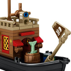 Mesiondy Pirate Island Pier Building Set 🏴‍☠️ – 573 PCS, 21.6" Long Pirate Dock & Boat Toy 🚢, Compatible with Major Brick Brands 🧩