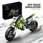 Mesiondy Championship Off-Road Dirt Bike Building Kit – 476 PCS Premium Brick System | Motocross Racing Model | Number 33 Livery