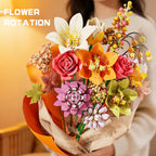 Mesiondy Eternity Flowers Bouquet Building Kit – 813 PCS DIY Artificial Floral Arrangement | Premium Brick System | Gift-Ready Box