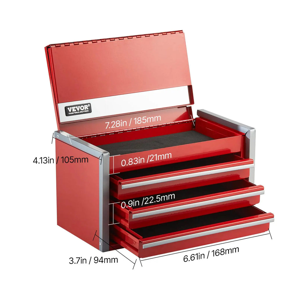 Portable Mini Steel Tool Box with Drawers