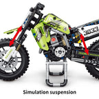 Mesiondy Championship Off-Road Dirt Bike Building Kit – 476 PCS Premium Brick System | Motocross Racing Model | Number 33 Livery