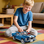 Mesiondy Classic GT Muscle Car Building Kit – 1680 PCS Premium Brick System | Vintage American Sport Coupe | Supercharged Engine Detail