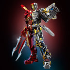Mesiondy MK50 Armored Hero Semi-Mechanical Mech Building Kit – 2002 PCS Premium Brick System | Deconstructed Collectible Display Model | Light-Up Energy Effects
