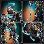 Mesiondy Obsidian Enforcer Mech Building Kit – 2362 PCS Premium Brick System | Energy Whip Effects | Light-Up Reactor Details