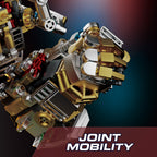 Mesiondy Titan-Class Heavy Armor Mech Building Kit – 2600+ PCS Premium Brick System | Semi-Mechanical Deconstructed Collectible | Light-Up Eye Effects
