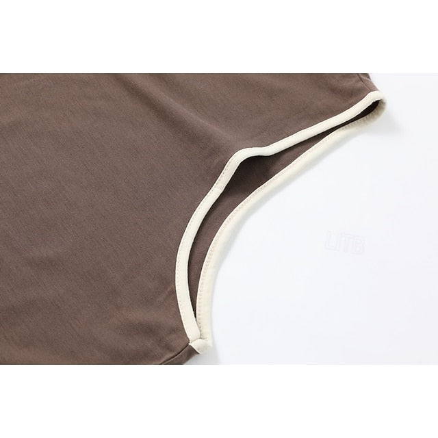 Men's Sleeveless Henley Top – Buttons, Soft Cotton, Perfect for Beach or Street